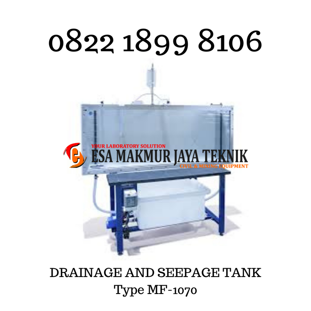 JUAL ALAT LAB HIDROLIKA DRAINAGE AND SEEPAGE TANK – MF 1070